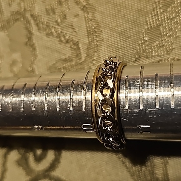 COPY - COPY - New Goldtone Steel Spinner Ring Size 10 - Picture 1 of 5